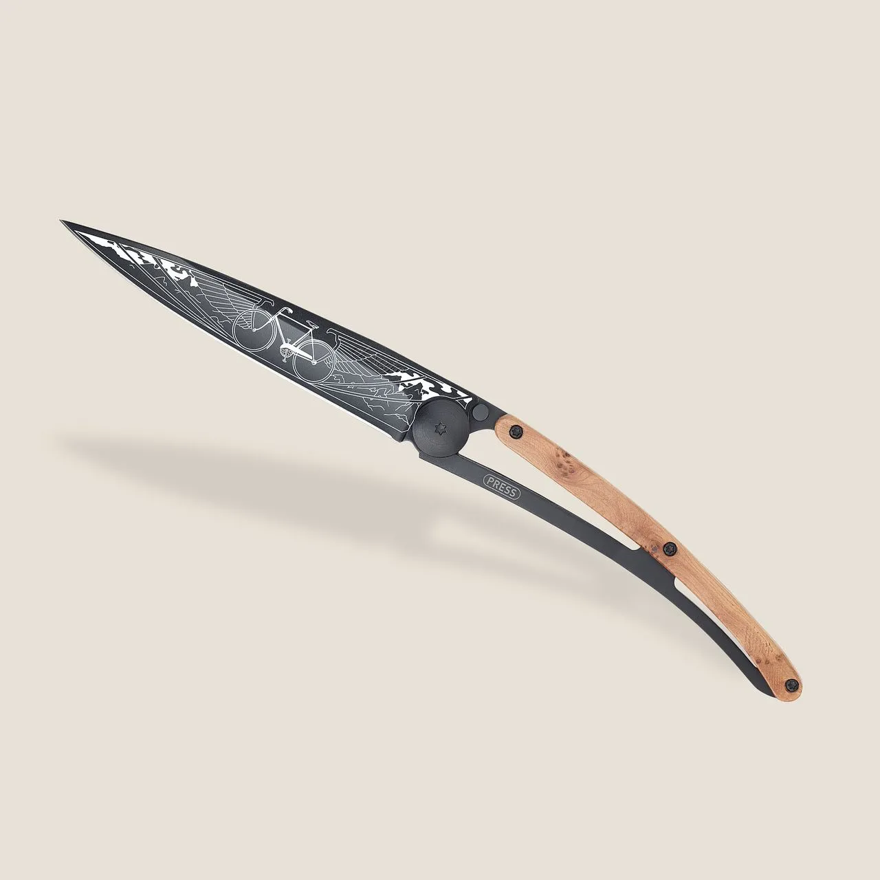 Deejo Juniper Wood Bicycle Knife