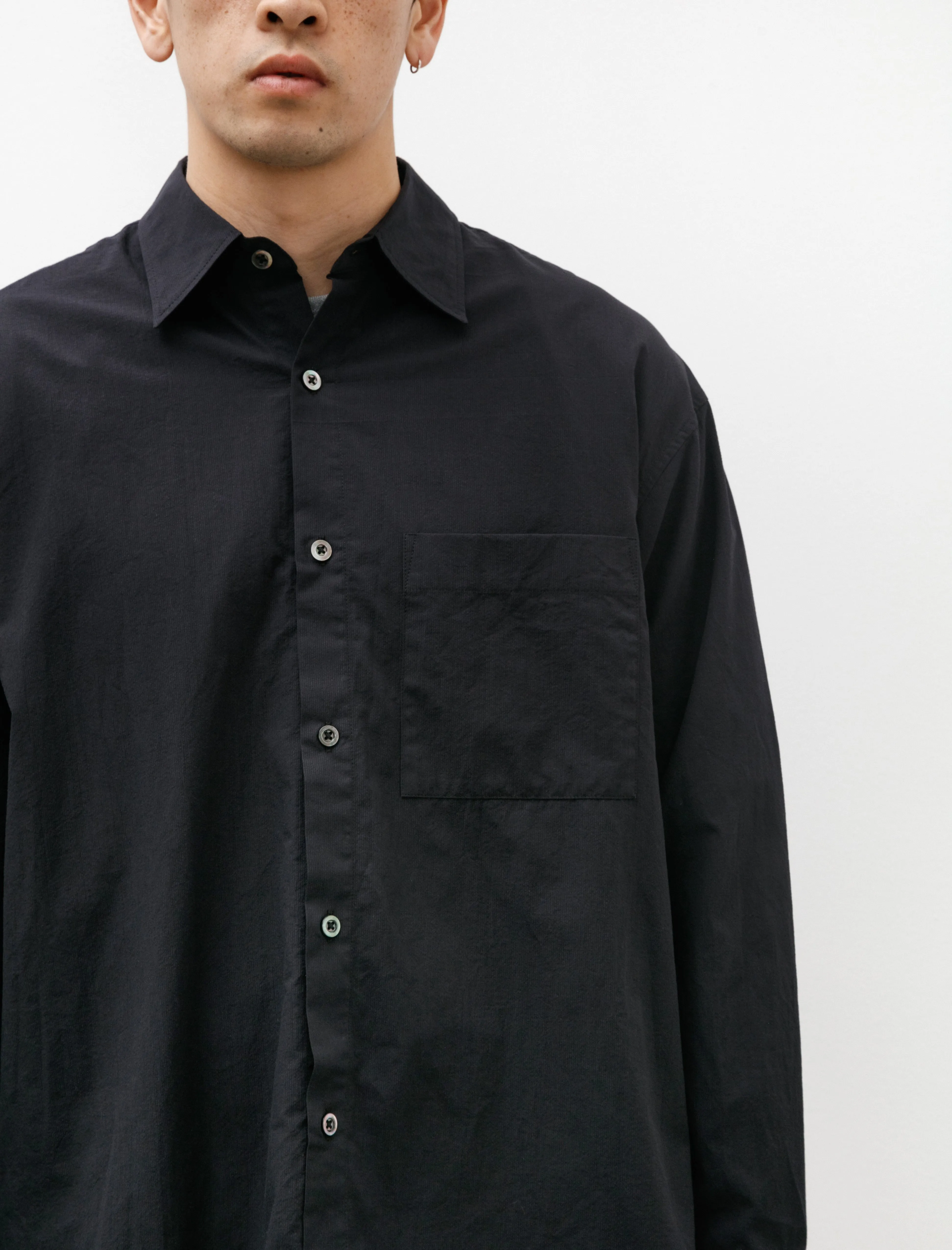 Doris Shirt Mini Seersucker Black