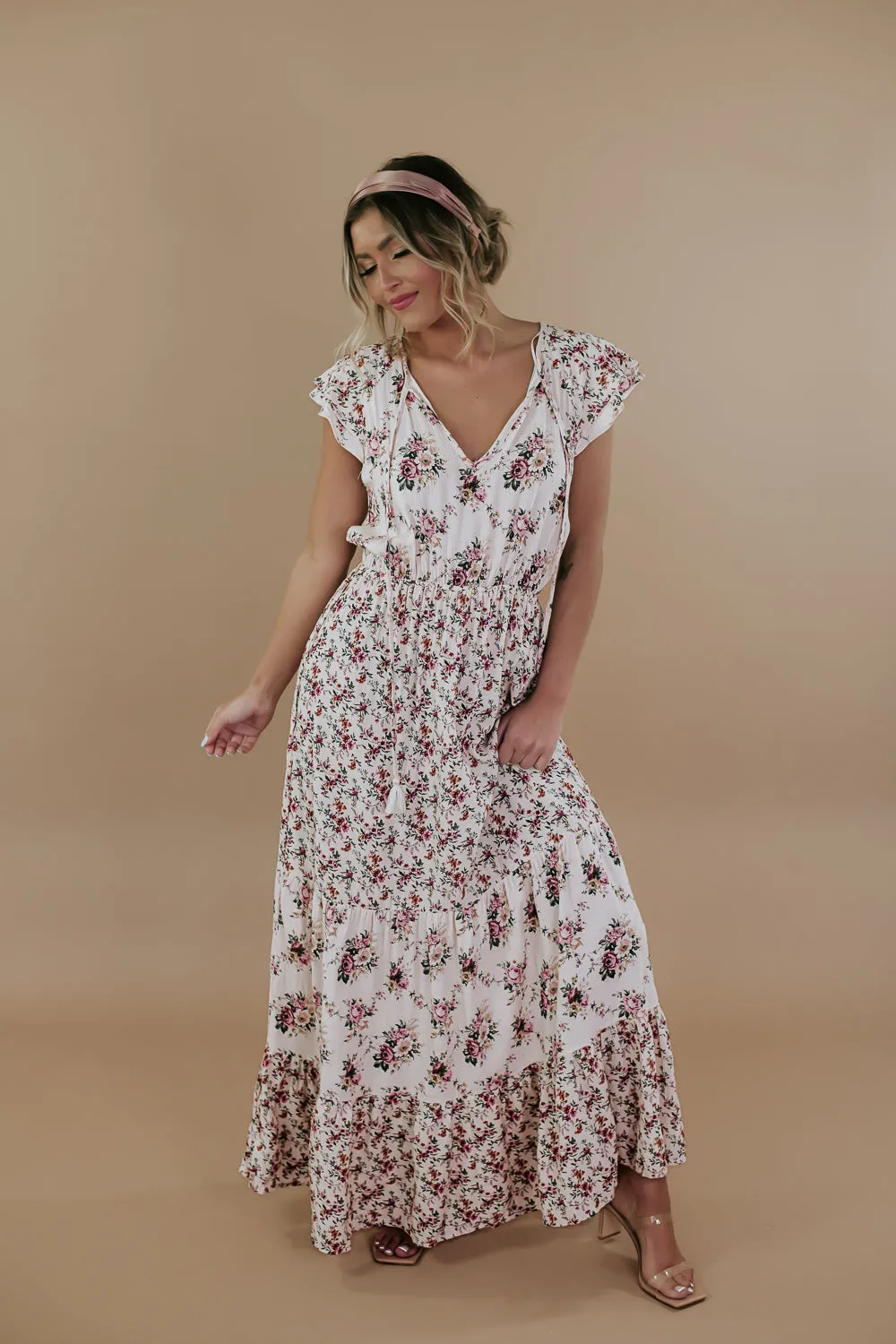 ECB Exclusive: Gracie Maxi Dress, Cream