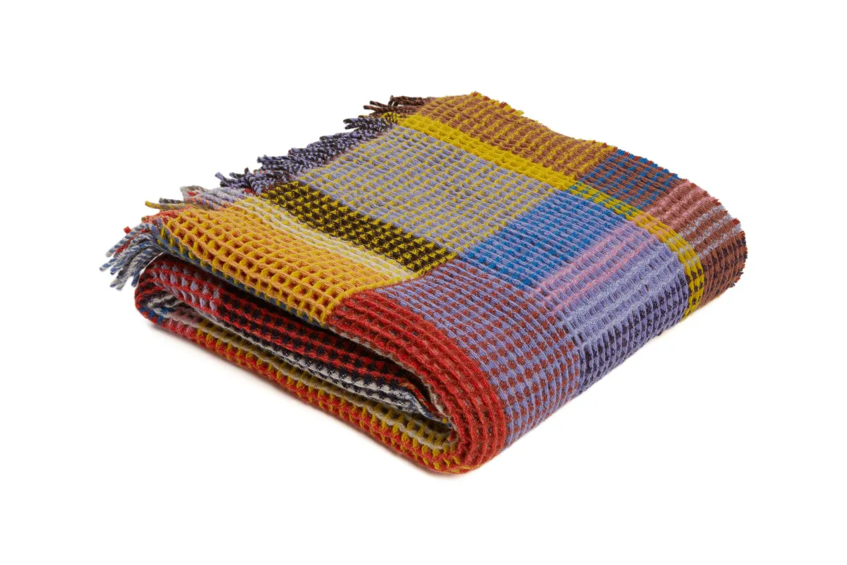 Edith' 100% Merino Wool Honeycomb Throw