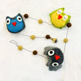 Felt Owl Hanging with Bell