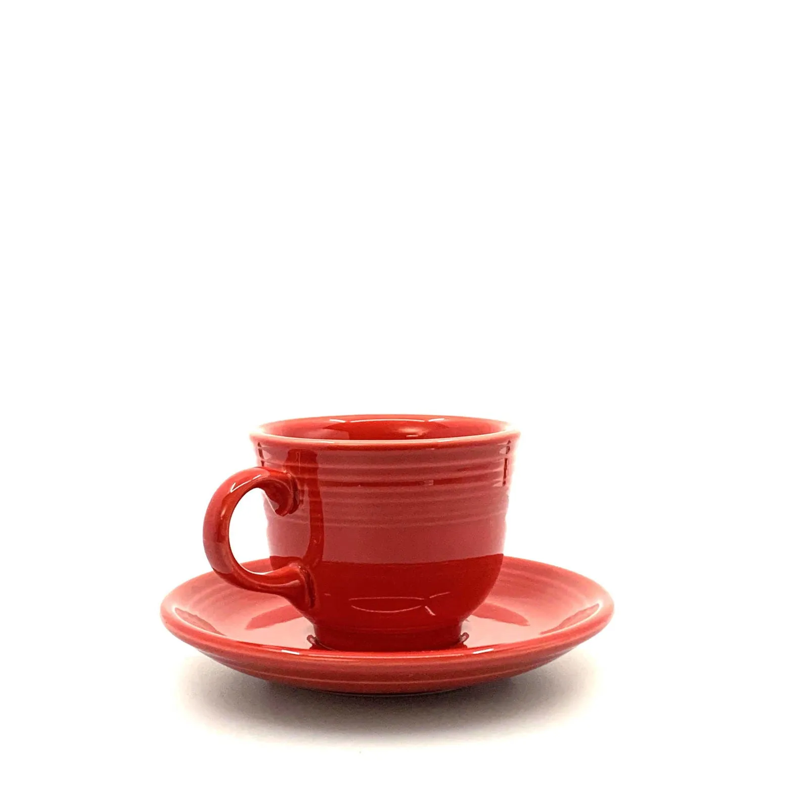 Fiesta Red Replacement Tea Coffee Cup and Saucer Set Homer Laughlin Co USA.