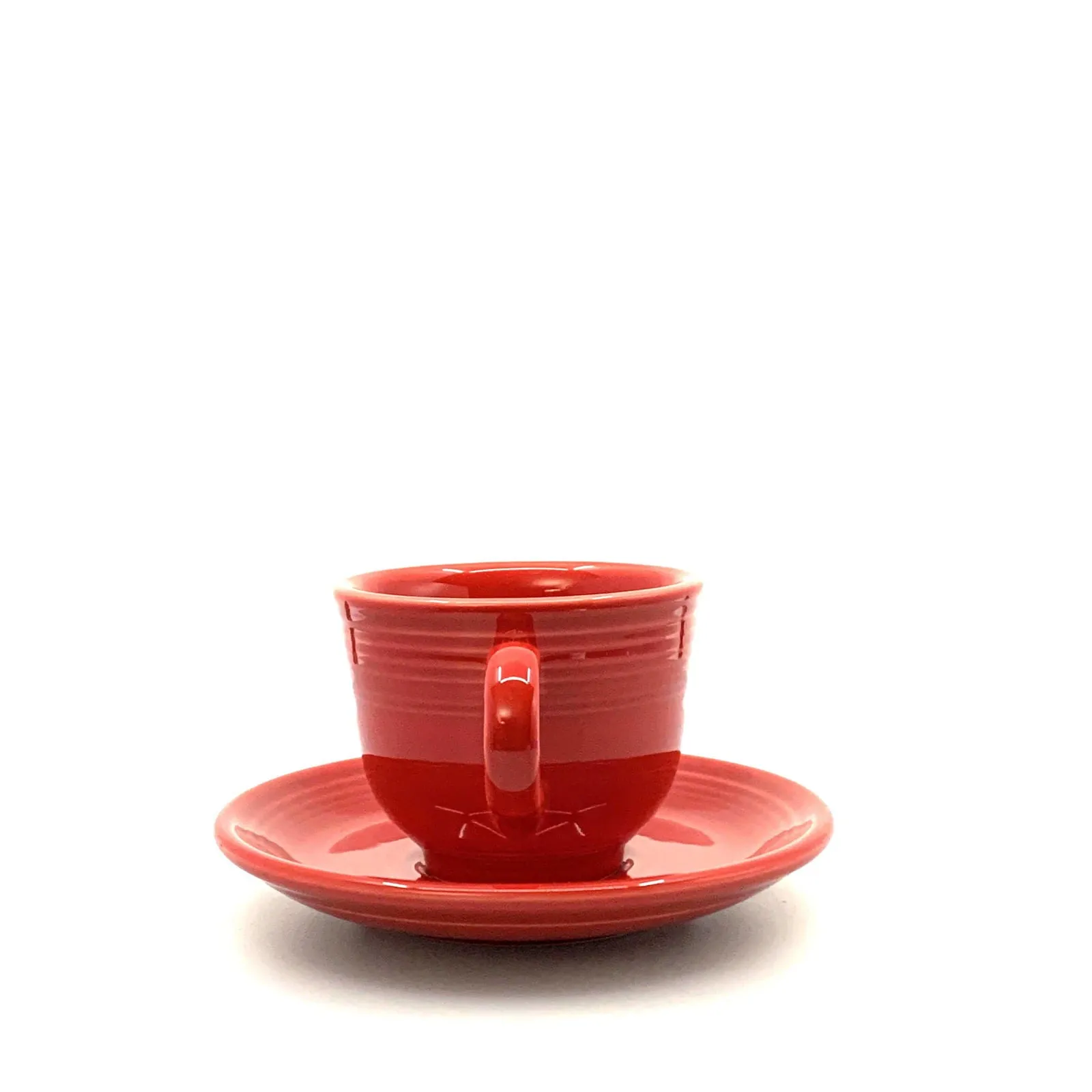 Fiesta Red Replacement Tea Coffee Cup and Saucer Set Homer Laughlin Co USA.