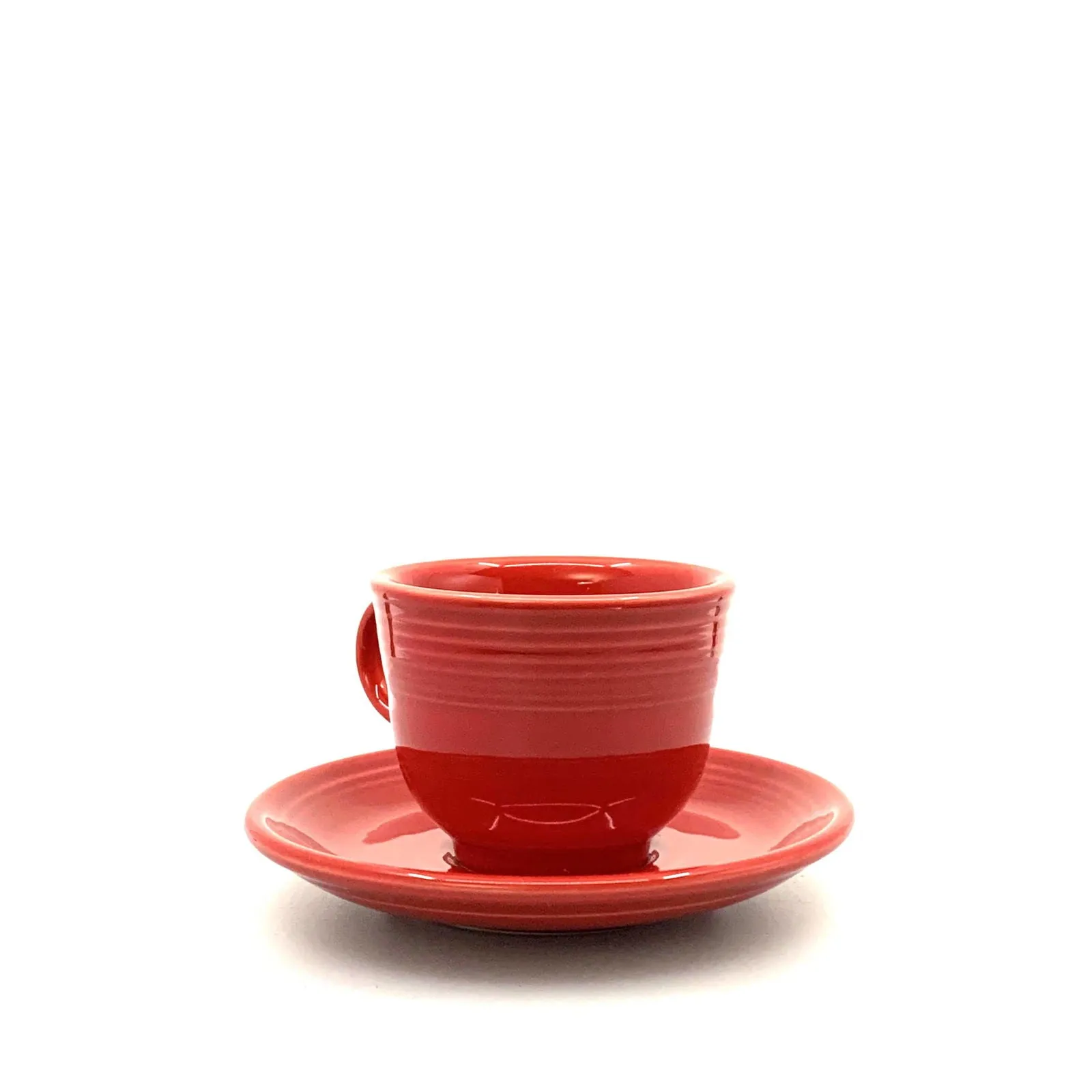 Fiesta Red Replacement Tea Coffee Cup and Saucer Set Homer Laughlin Co USA.