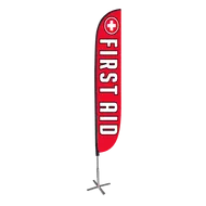 First Aid Feather Flag