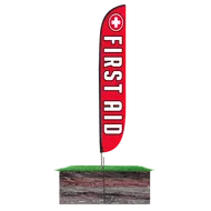 First Aid Feather Flag