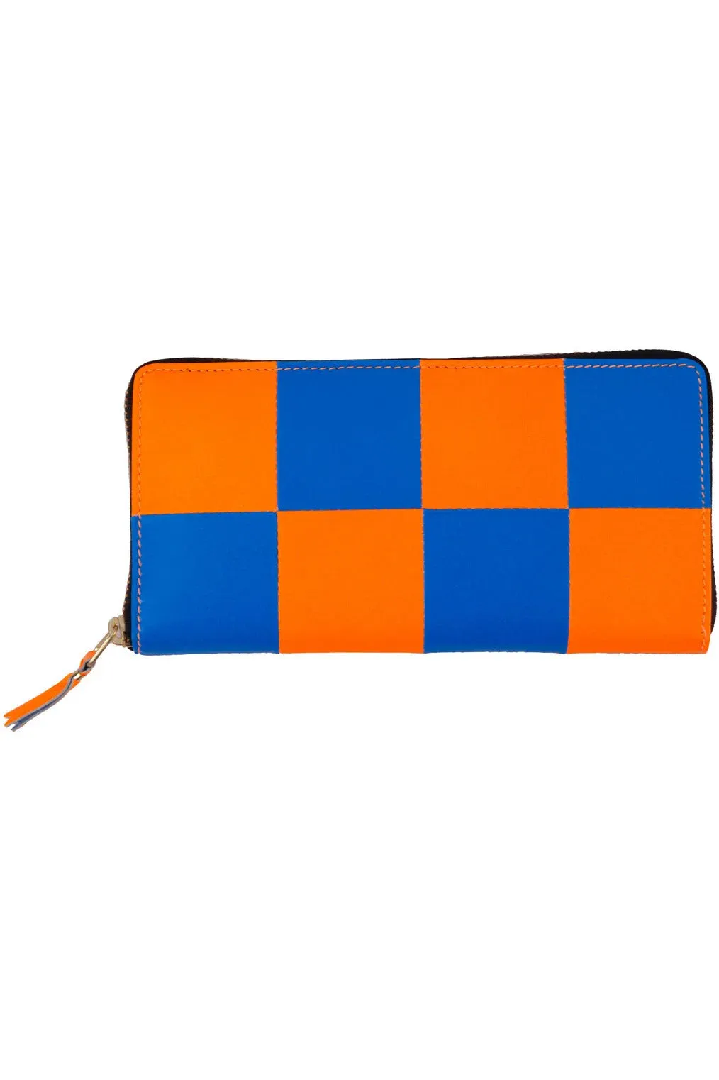 Fluo Squares Long Zip Around Wallet