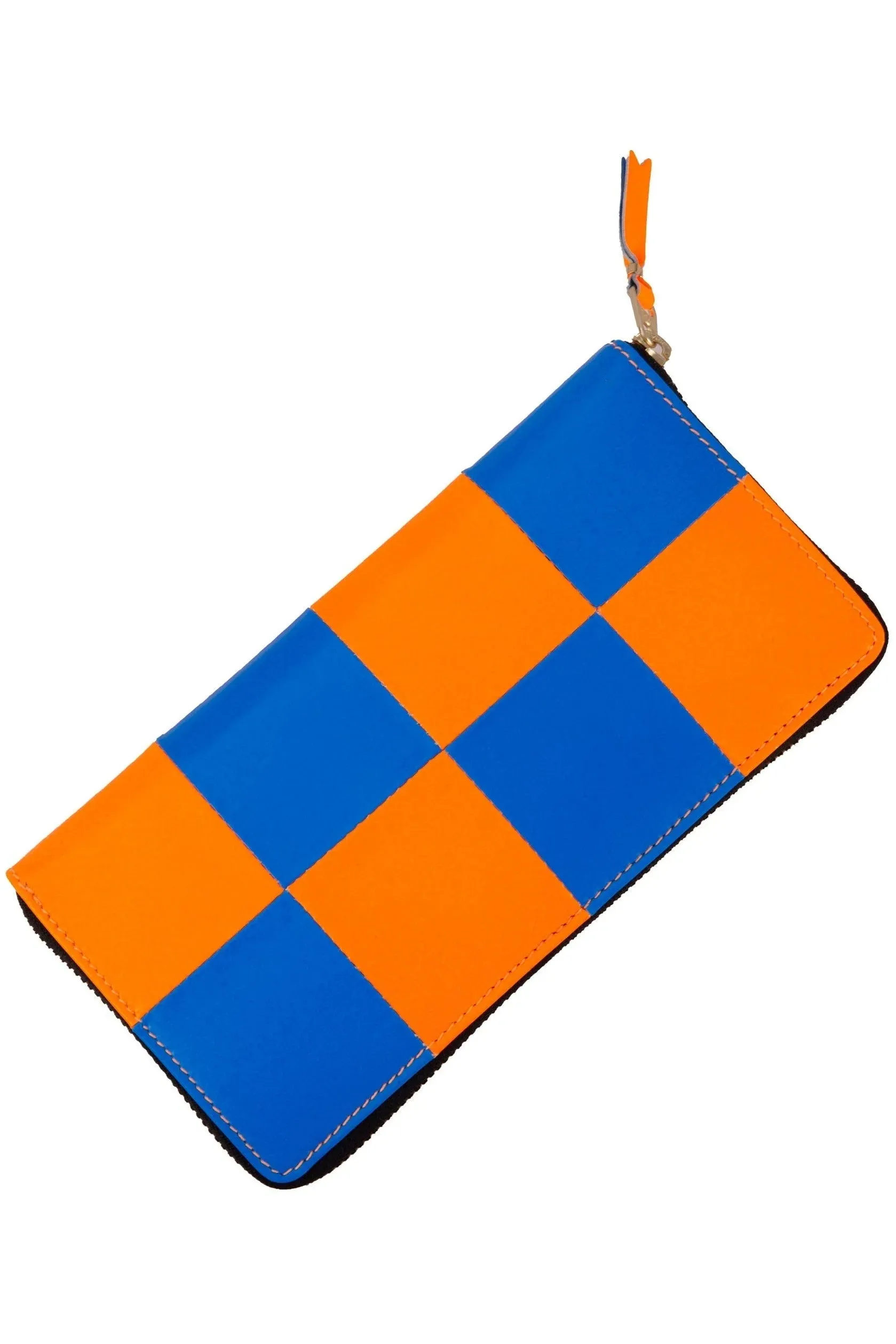 Fluo Squares Long Zip Around Wallet