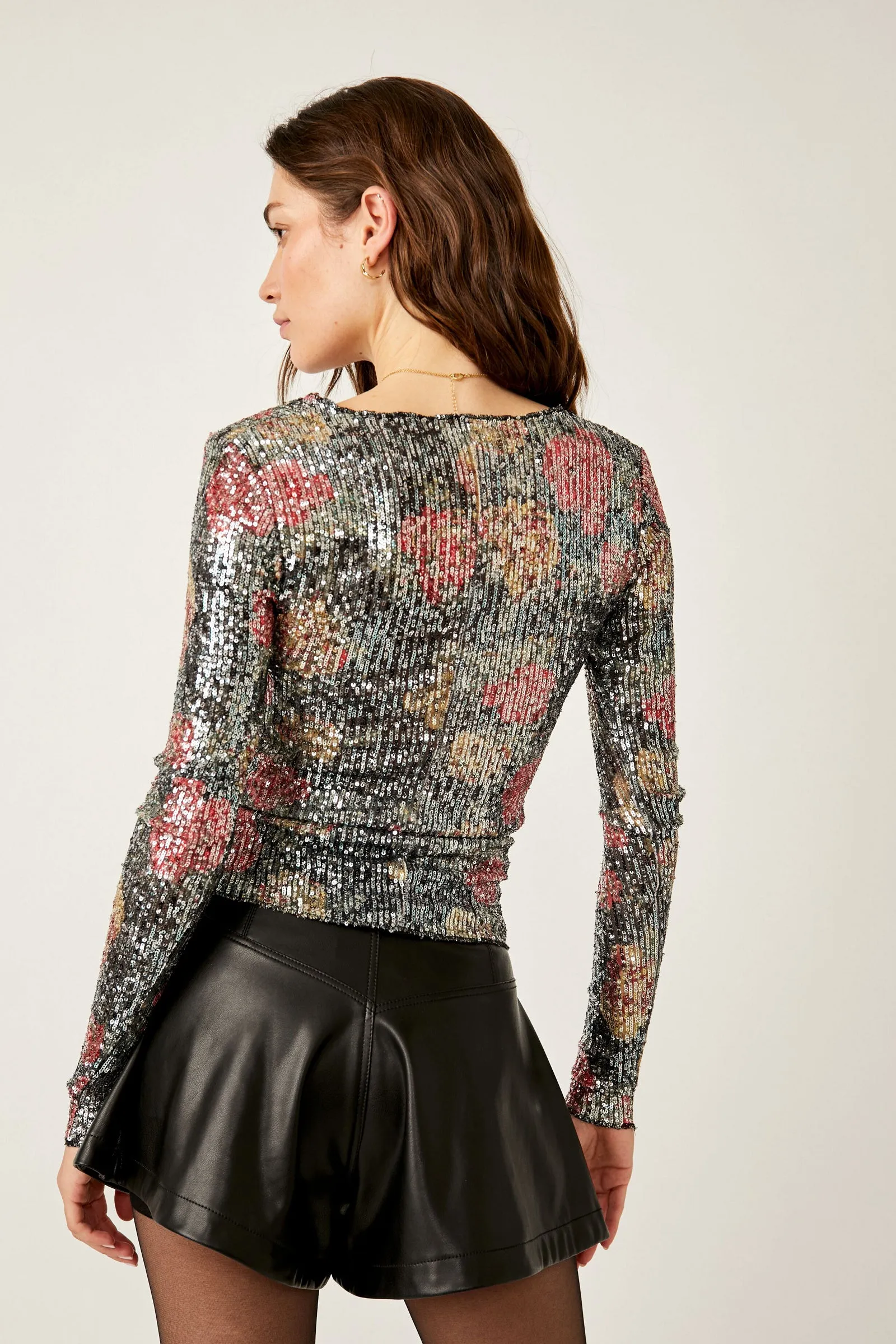 Free People Printed Gold Rush Long Sleeve