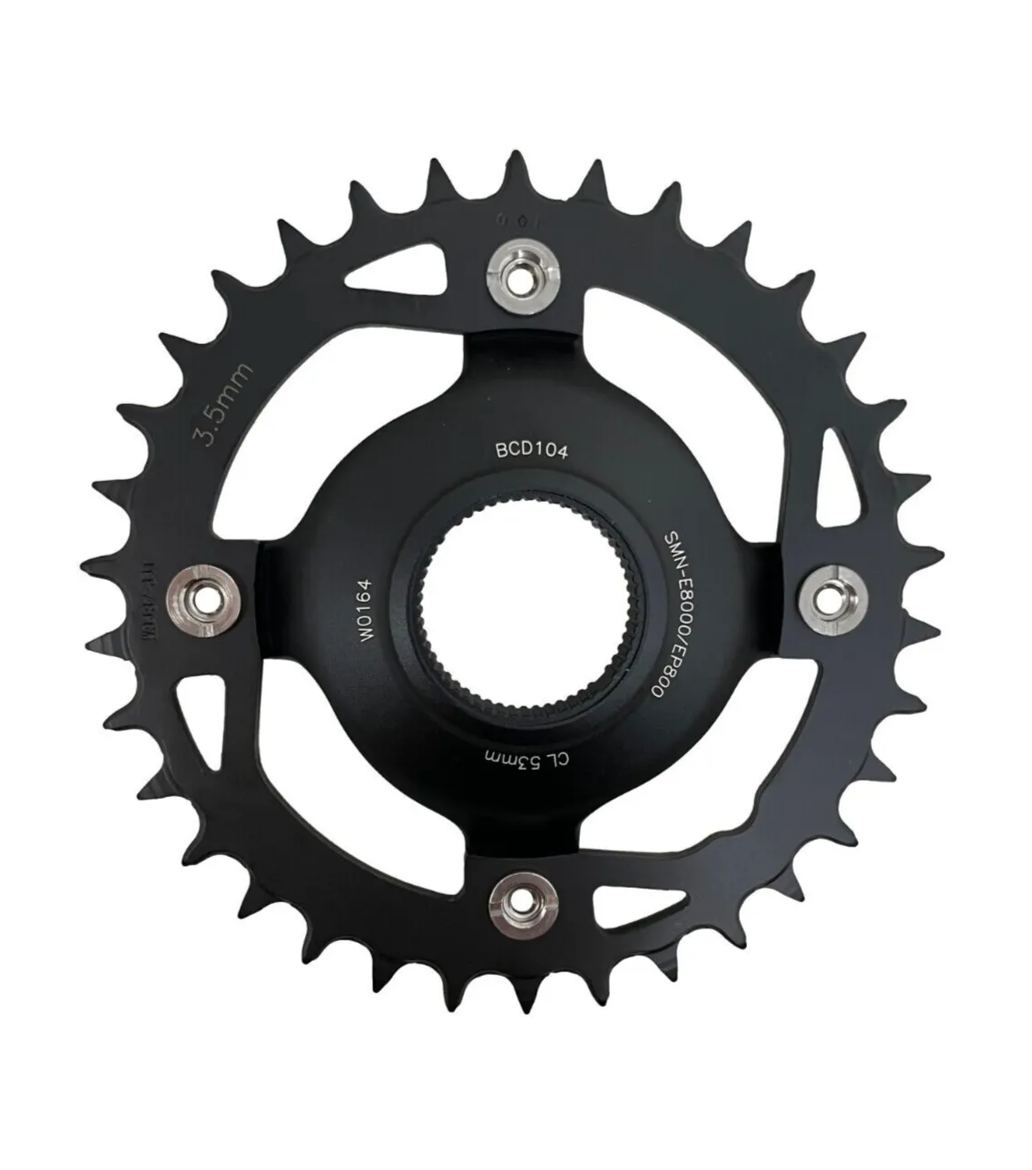 FSA Megatooth 34T Chainring With Shimano E8000 / EP800 Spide - 104mm BCD - Black