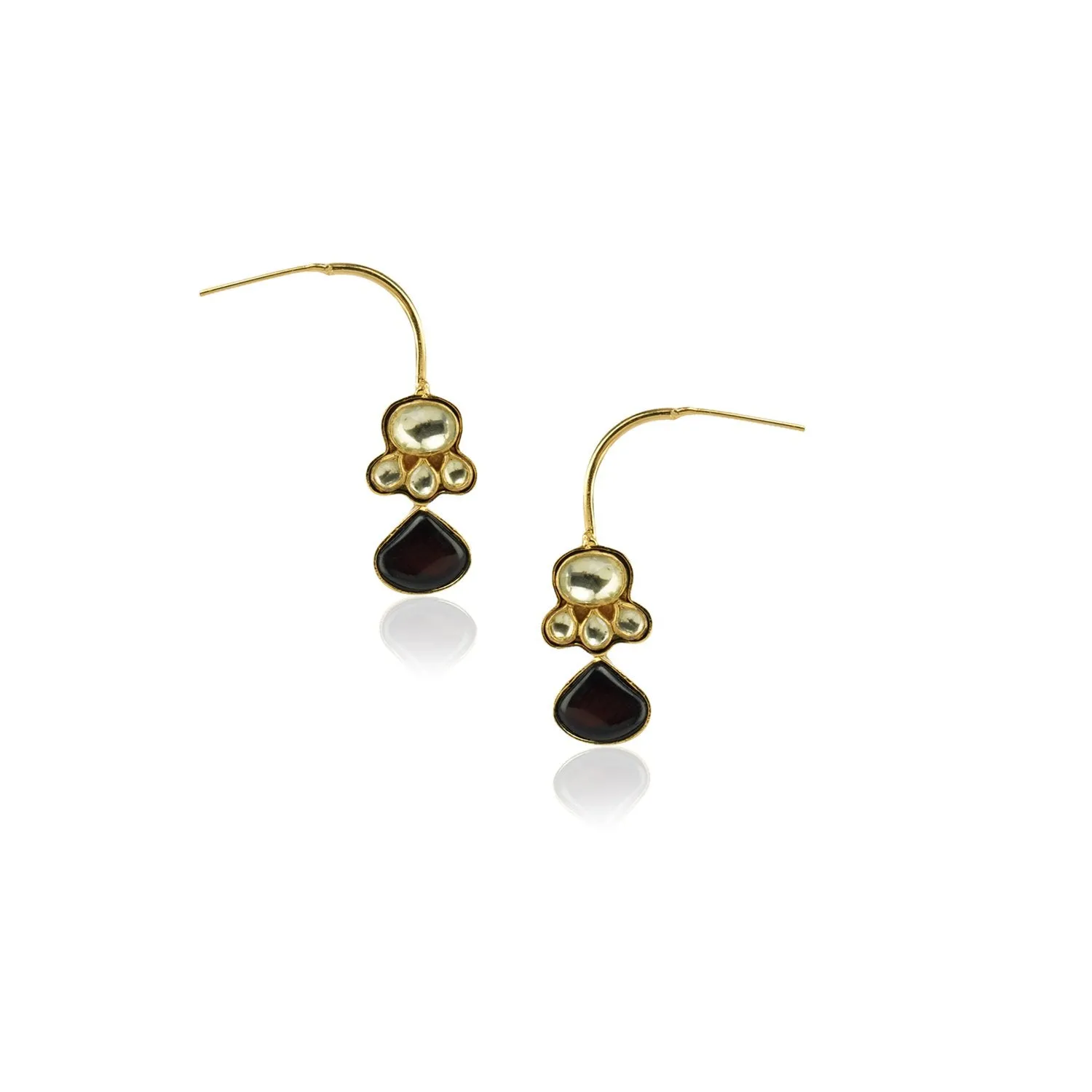 Gold Plated Panaash  Kundan  Earrings