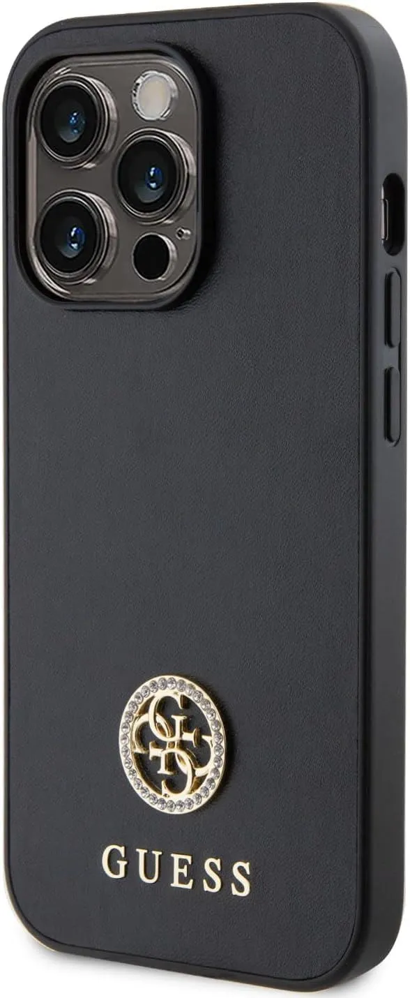 Guess Strass Metal Logo Hard Case for iphone 15 Pro Max 6.7" Black - GUHCP15XPS4DGPK