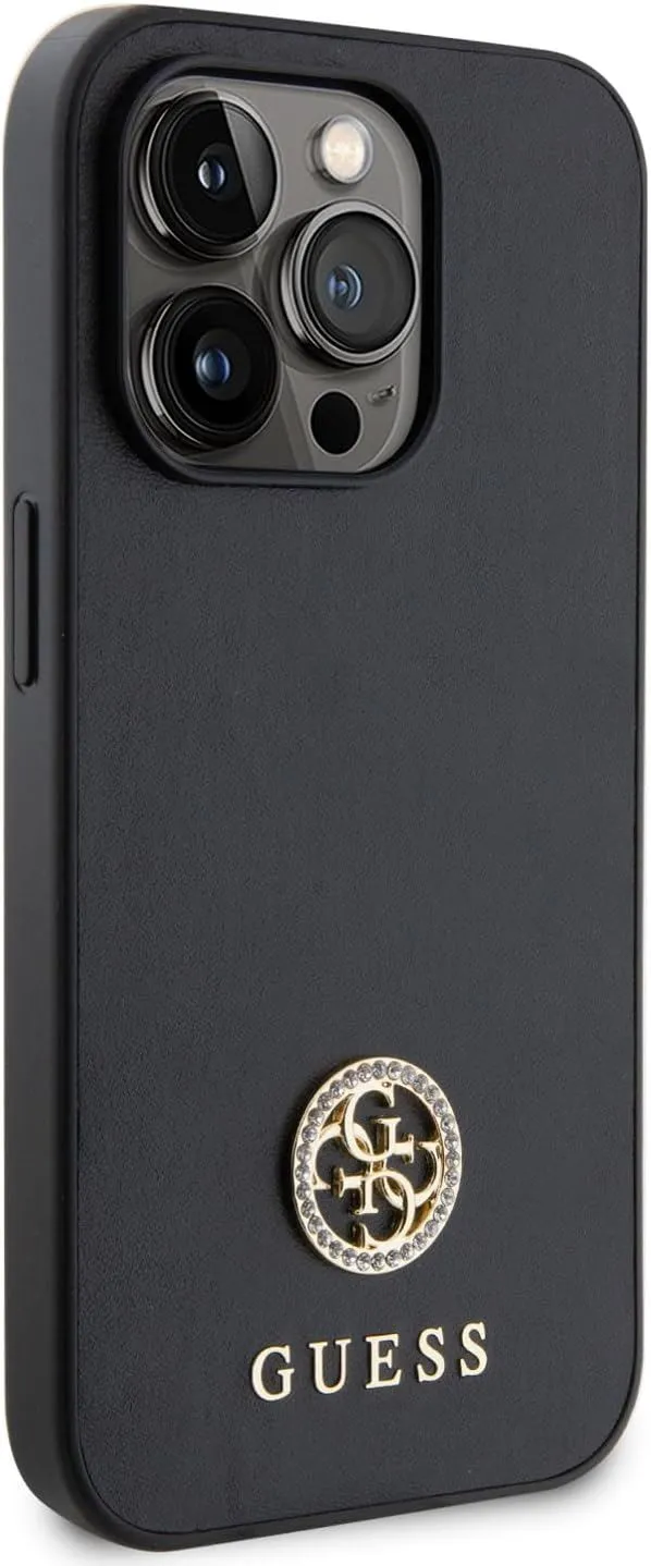 Guess Strass Metal Logo Hard Case for iphone 15 Pro Max 6.7" Black - GUHCP15XPS4DGPK