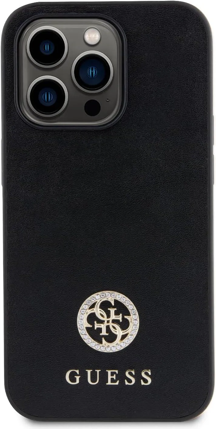 Guess Strass Metal Logo Hard Case for iphone 15 Pro Max 6.7" Black - GUHCP15XPS4DGPK