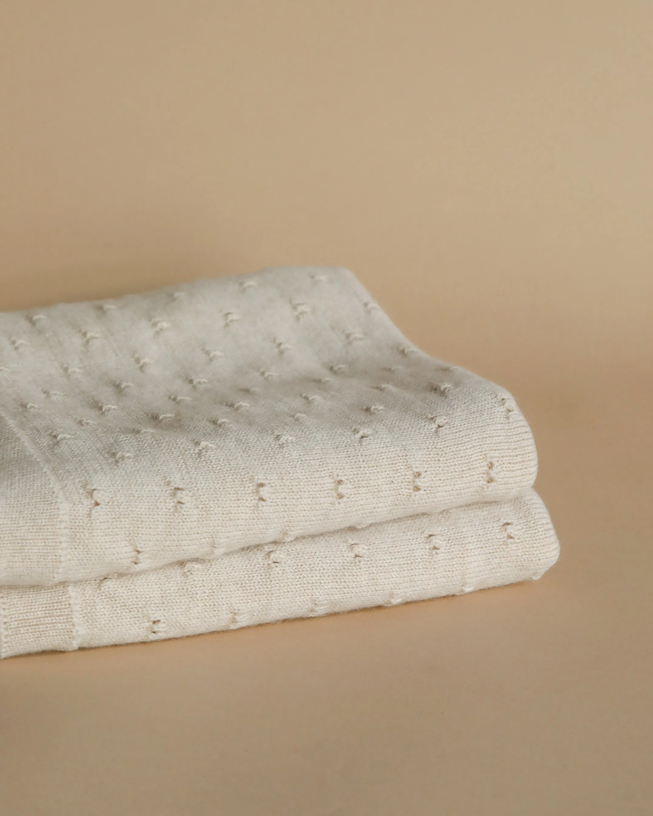 Handmade Merino Wool Bibi Blanket - Cream