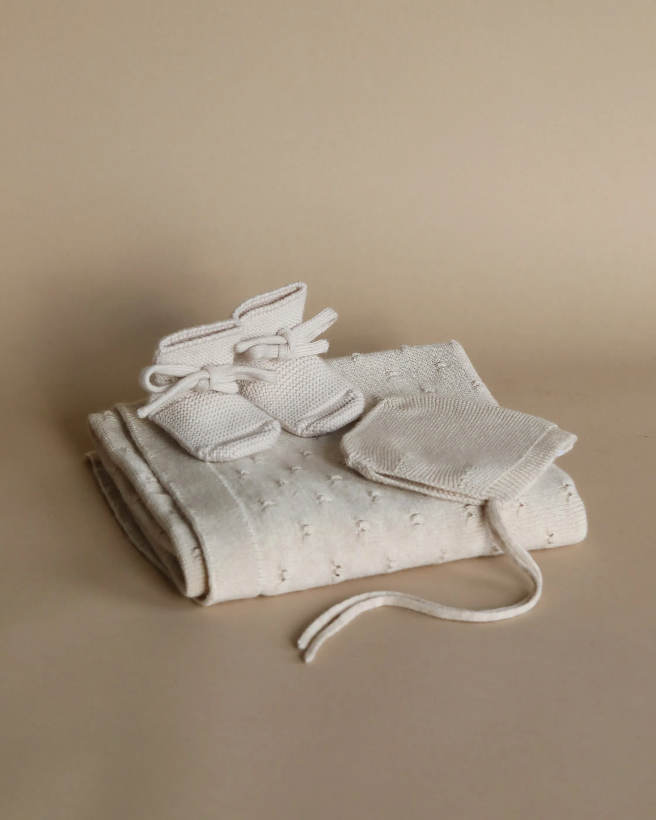 Handmade Merino Wool Bibi Blanket - Cream