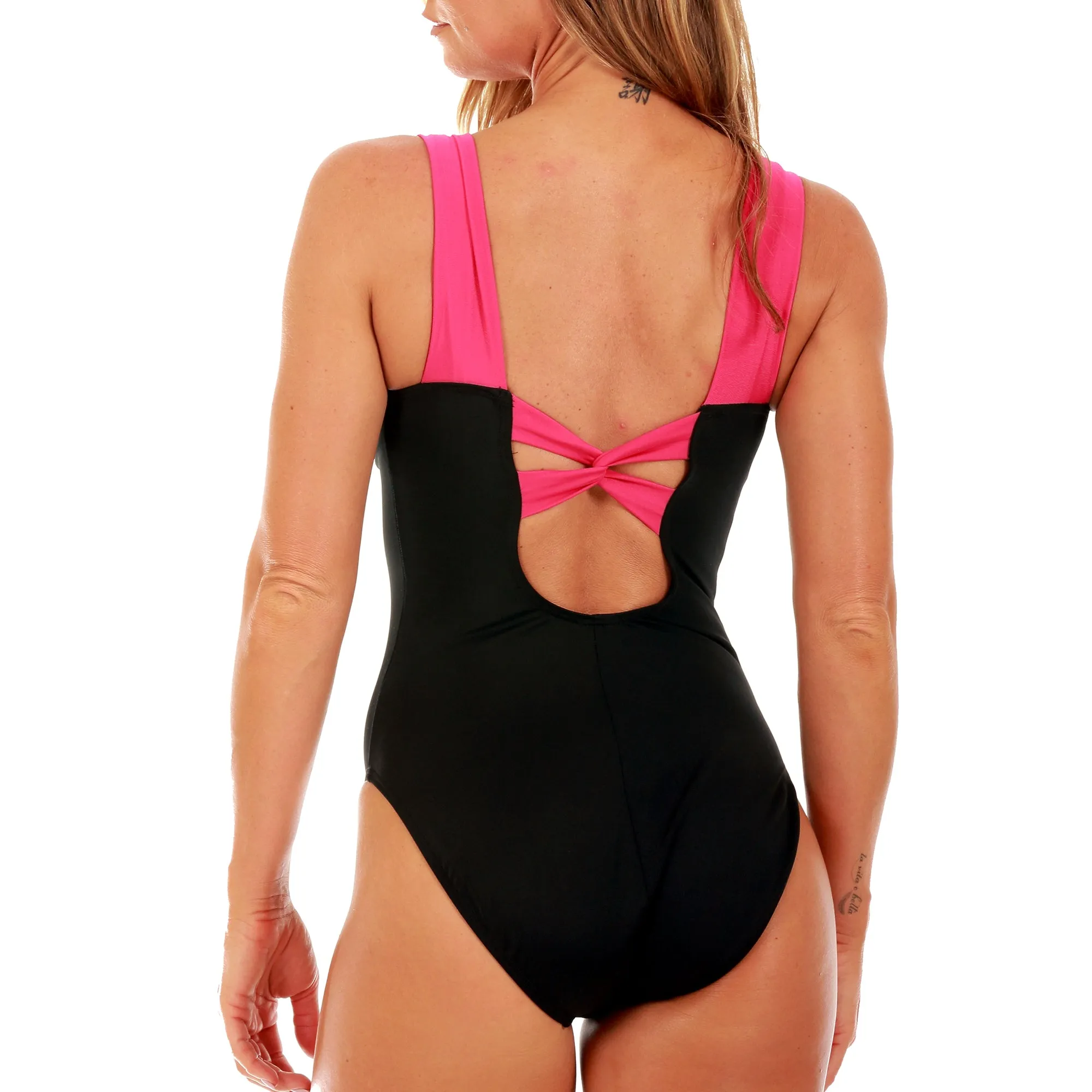 InstantFigure Contrast Trim One Piece Swimsuit 13496P