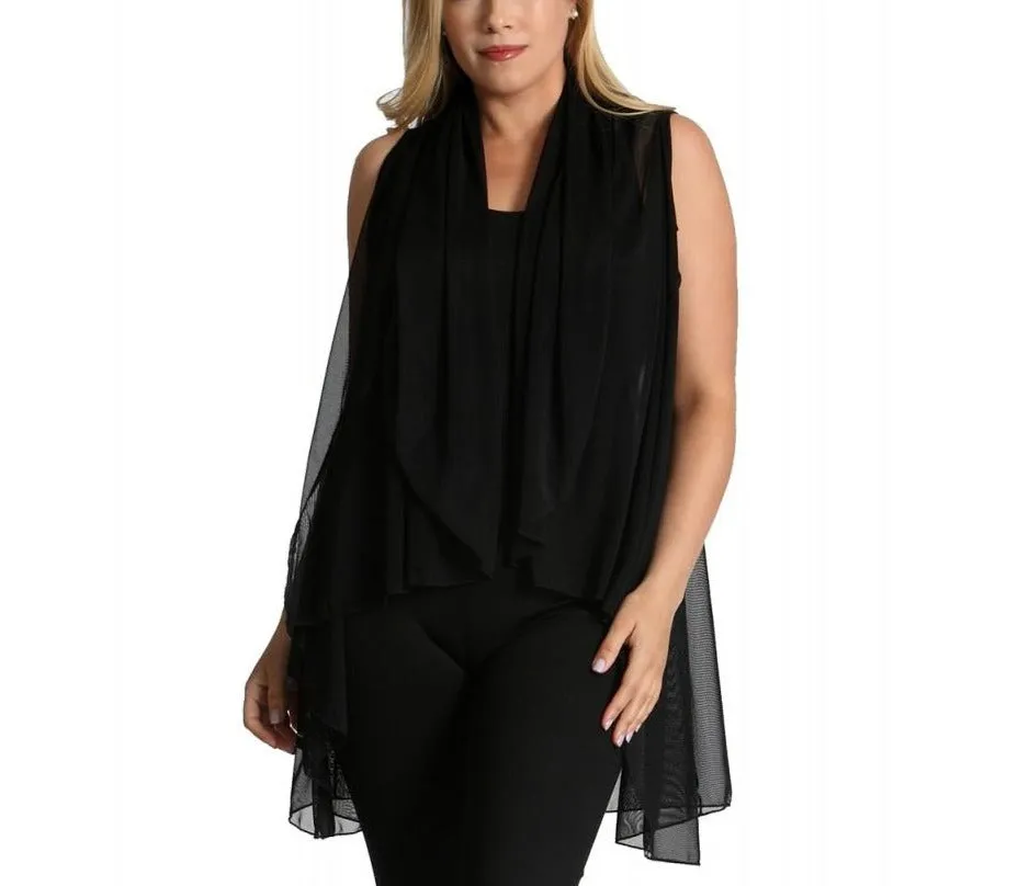 InstantFigure InstaWrap Sheer Mesh Long Shawl Coverup 33COLS