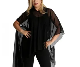 InstantFigure InstaWrap Sheer Mesh Long Shawl Coverup 33COLS