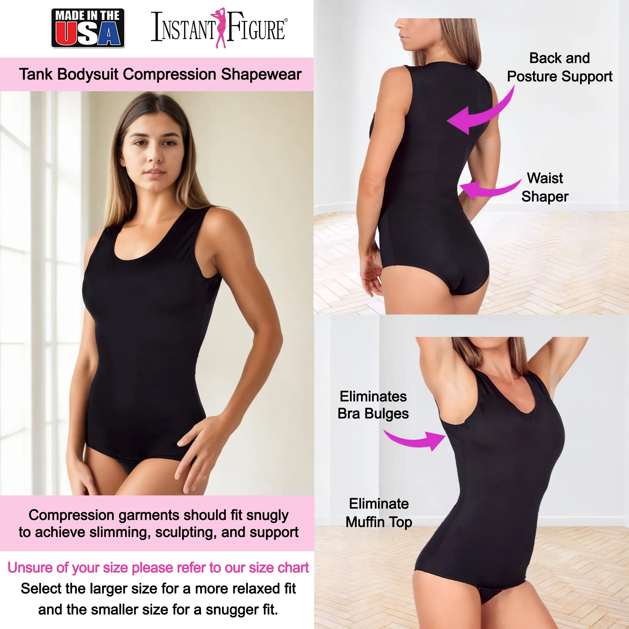 InstantFigure Tank Bodysuit Shapewear WB4033