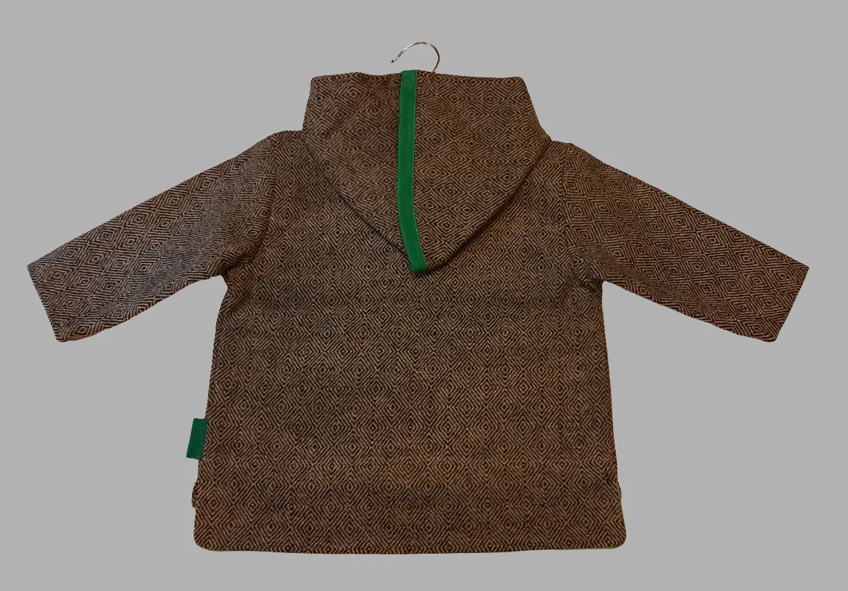 Jacket in wool with Green details