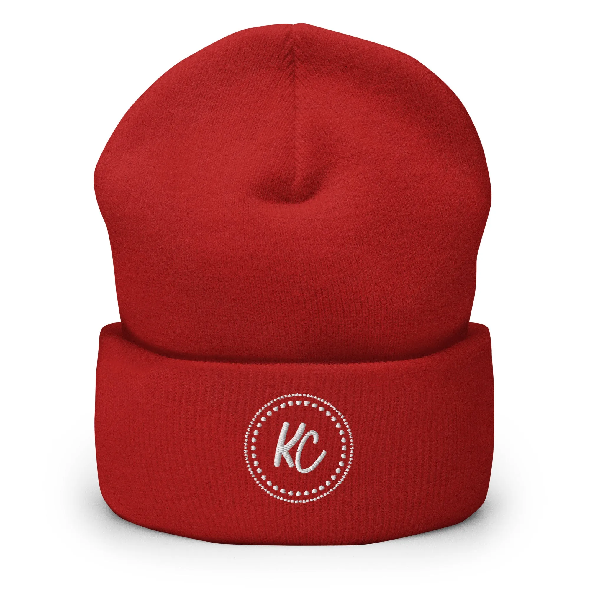 KC Embroidered Cuffed Beanie