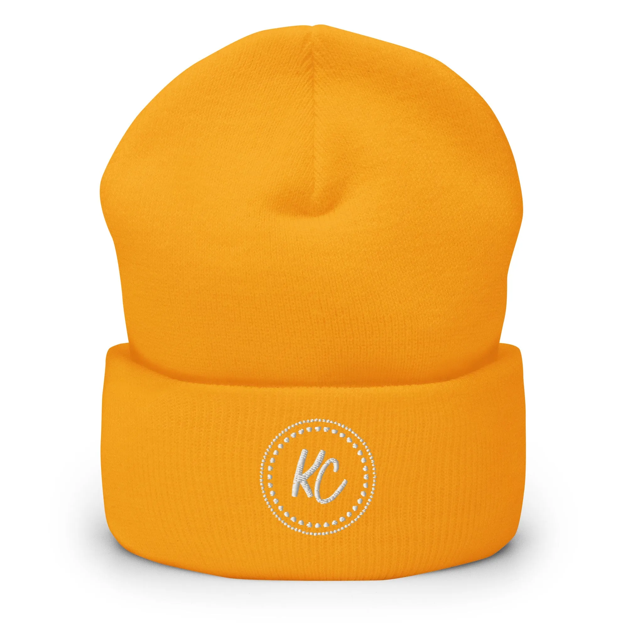 KC Embroidered Cuffed Beanie