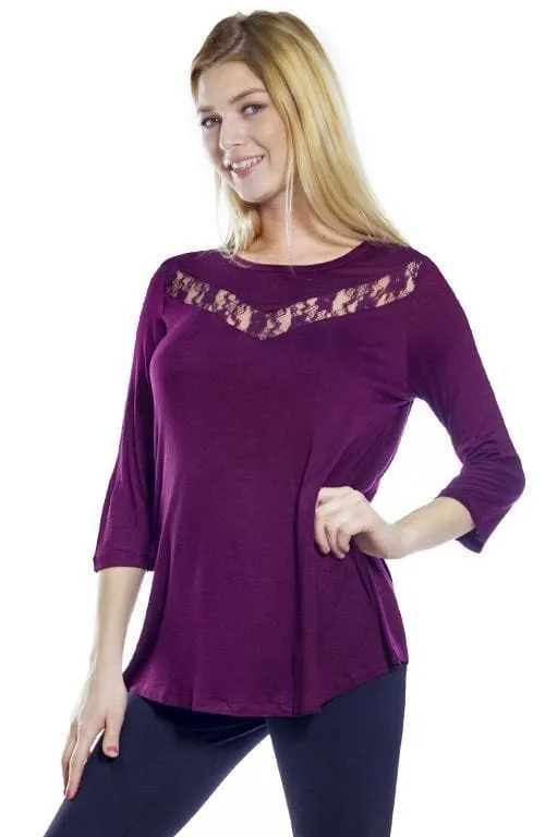 Lace Inset Top - FINAL SALE