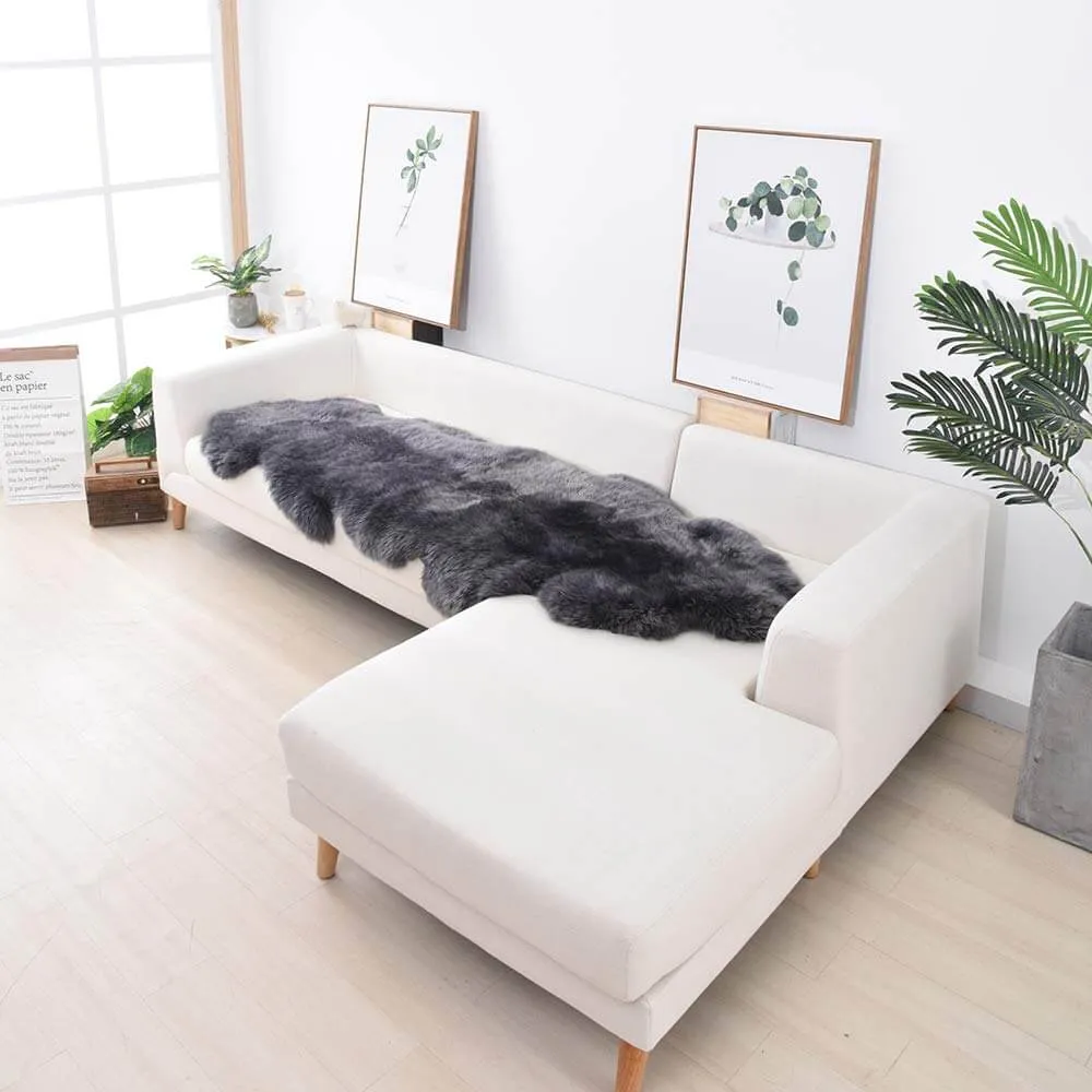 Long Plush Soft Irregular Cashmere Rug – Cozy Comfort for Your Home