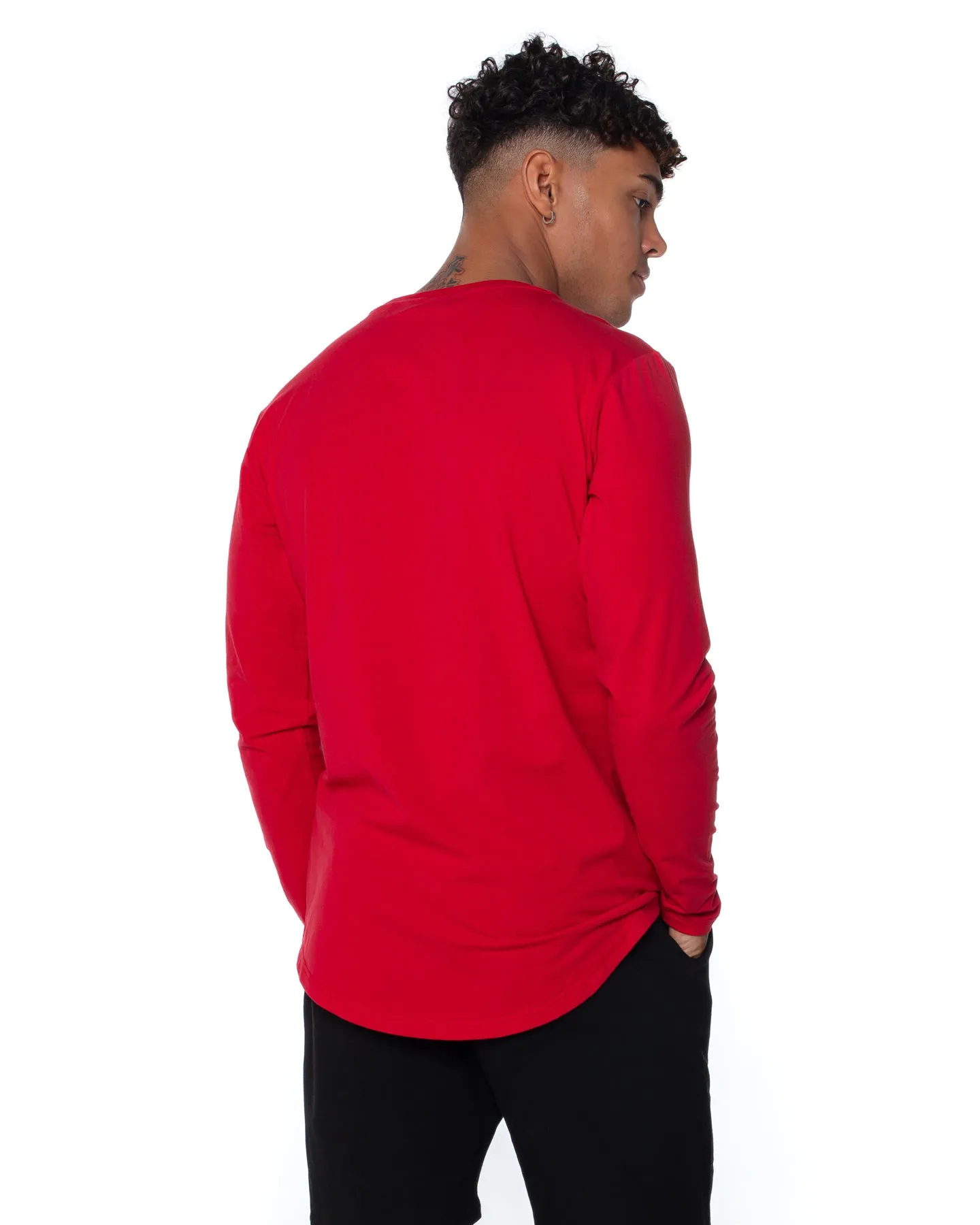 Long Sleeve Scoop - Red