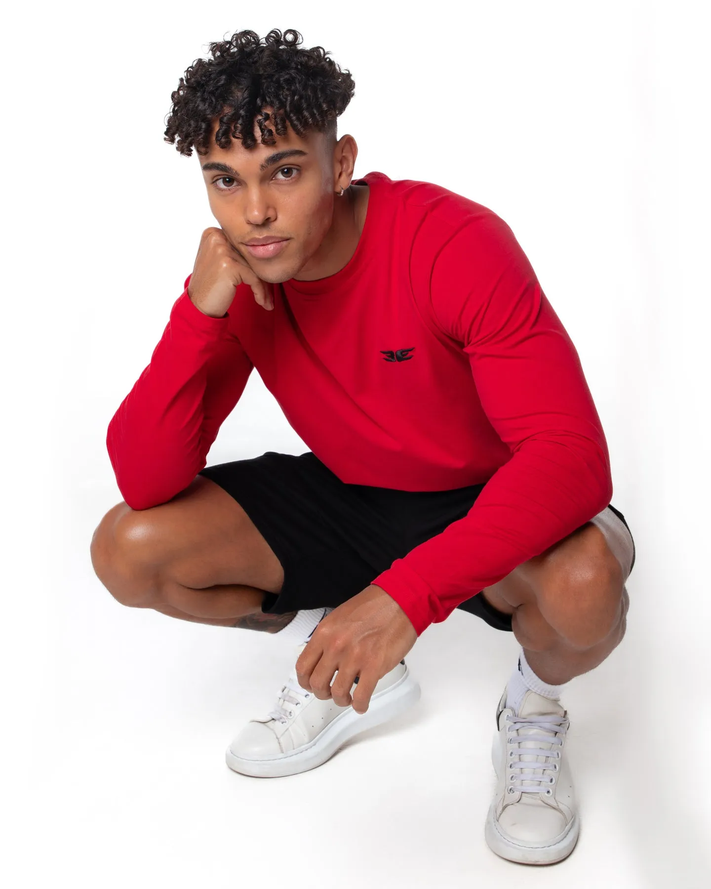 Long Sleeve Scoop - Red