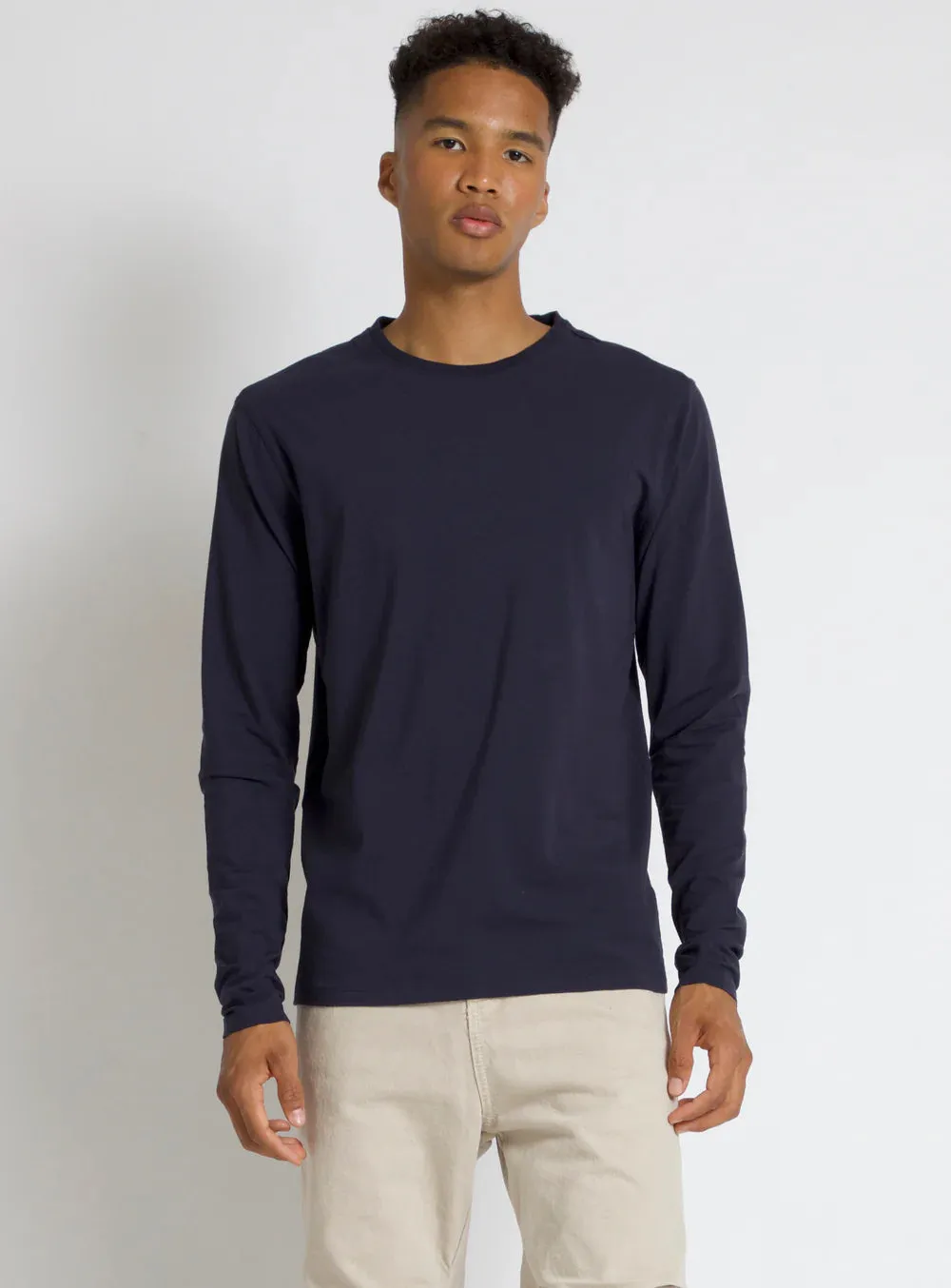 L/S STRETCH COTTON TIGHT FIT