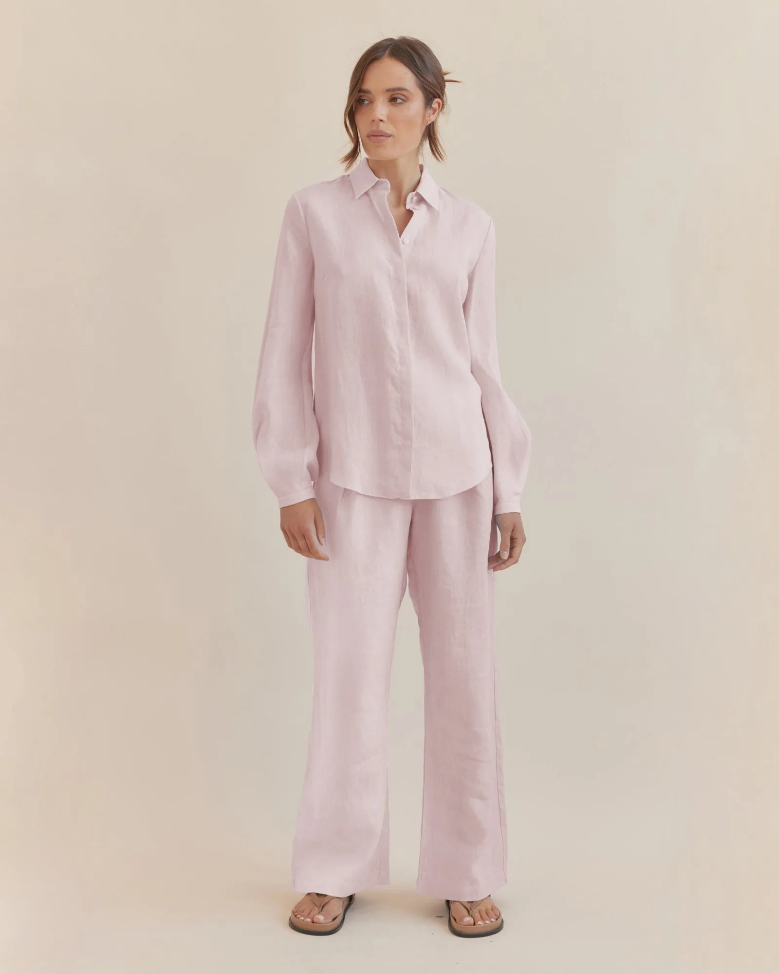 Luma Linen Shirt - Rosewater