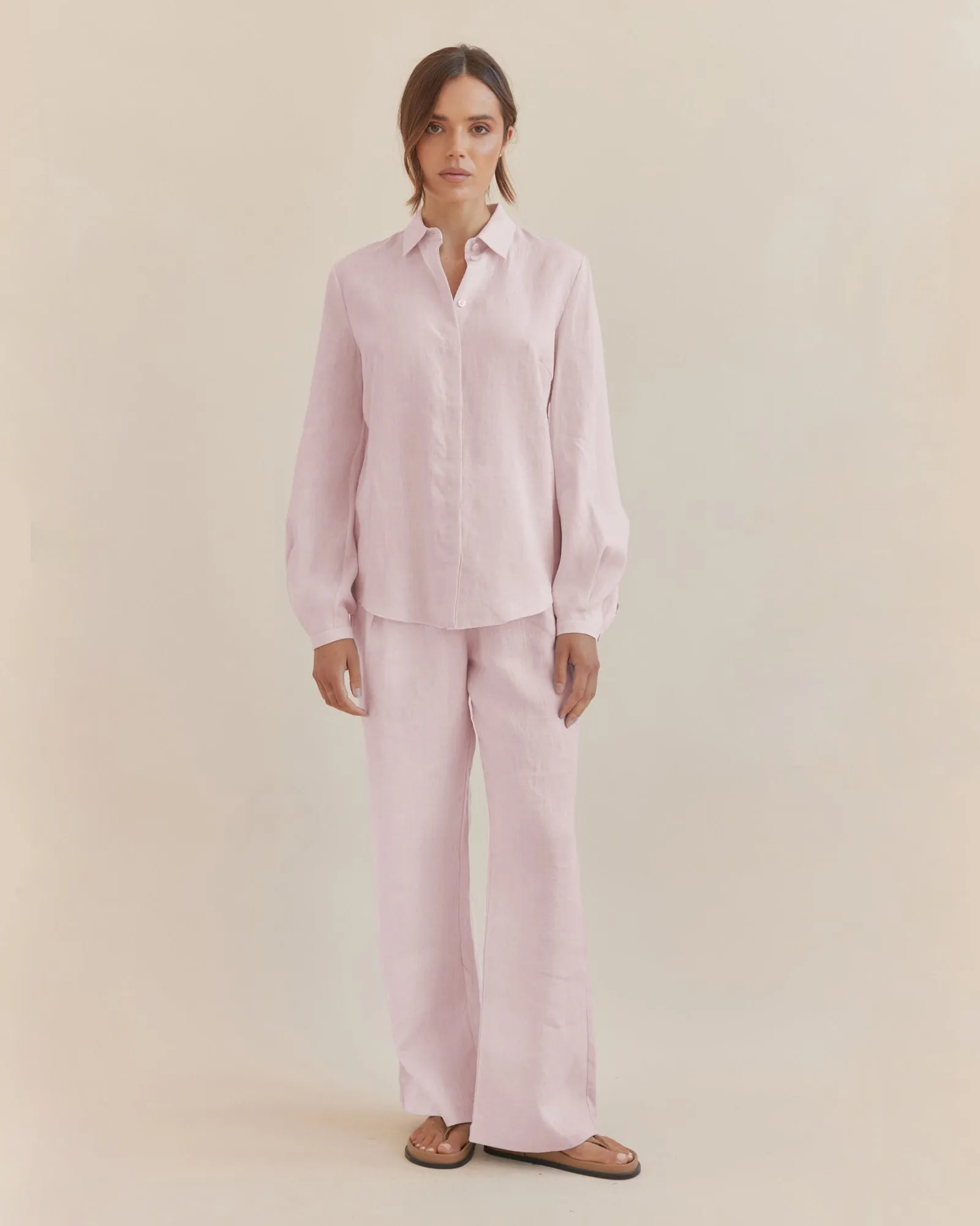 Luma Linen Shirt - Rosewater