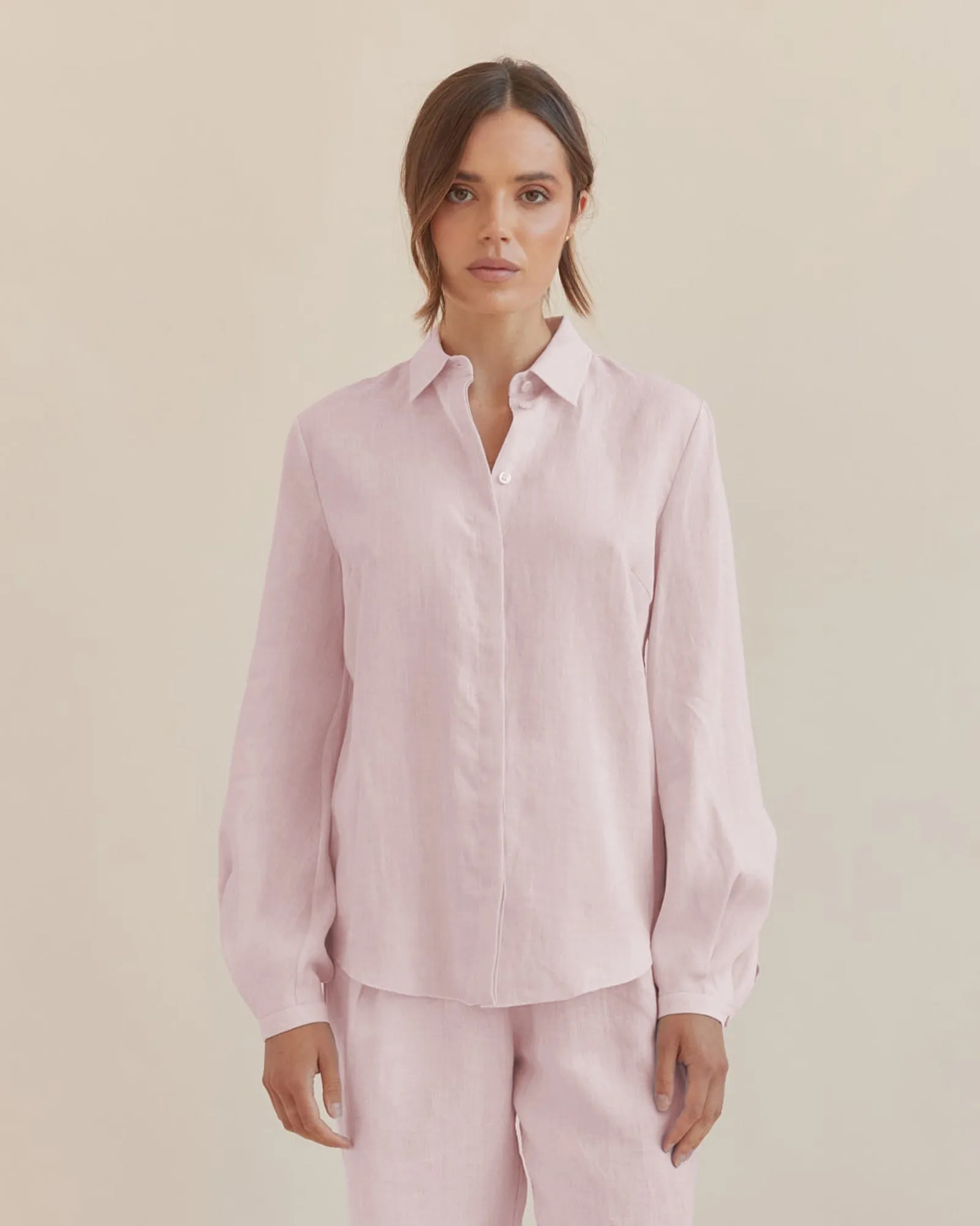 Luma Linen Shirt - Rosewater