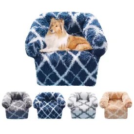 Luxury Plaid Comfort Plush Washable Dog & Cat Sofa Bed