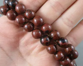 Mahogany Obsidian Bead Strand Round Various Sizes