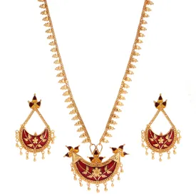 Manipuri Design Chain Locket Necklace set