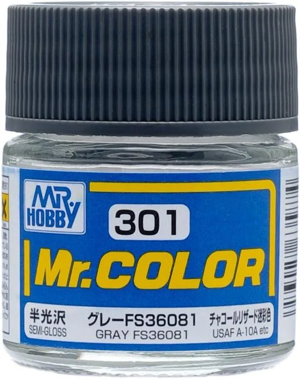 Mr. Hobby C301 Mr. Color Semi Gloss Gray FS36081 Lacquer Paint 10ml