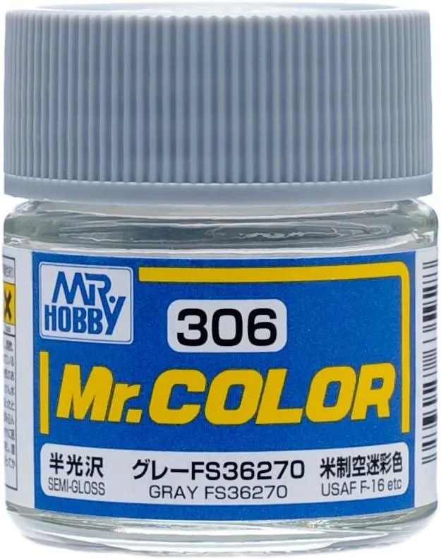 Mr. Hobby C306 Mr. Color Semi Gloss Gray FS36270 Lacquer Paint 10ml