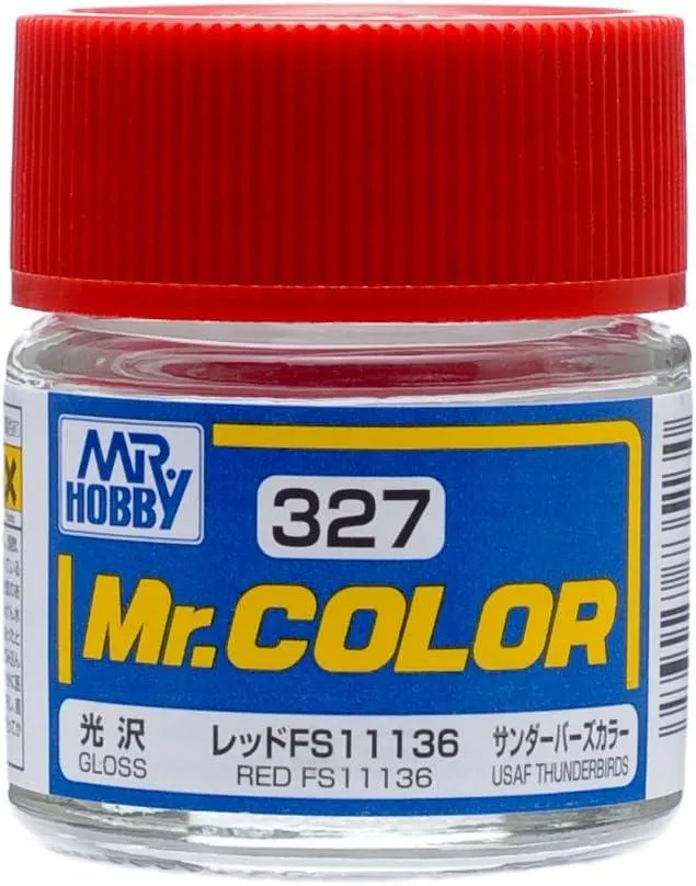 Mr. Hobby C327 Mr. Color Gloss Red FS11136 Lacquer Paint 10ml