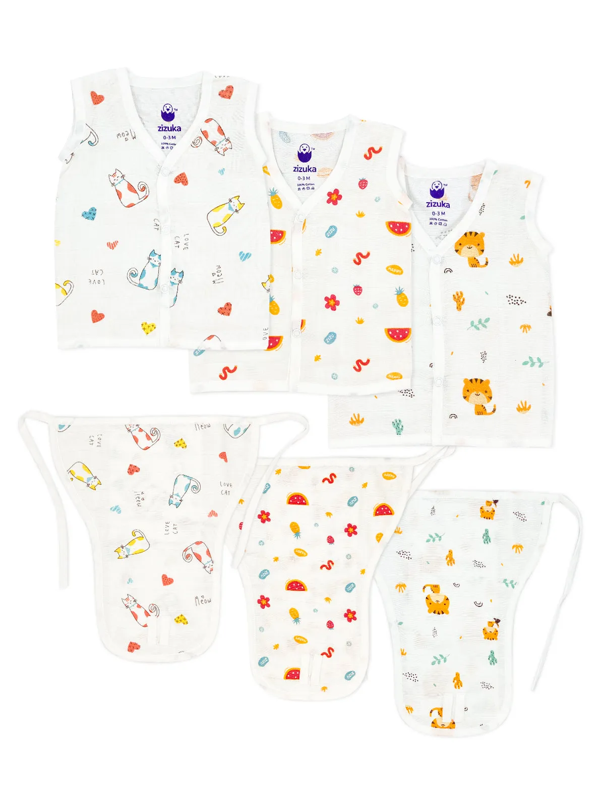 Muslin Jabla - Nappy -100% Cotton, Soft Langot Jabla Set (Pack of 3)