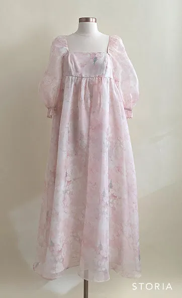 *New* Mona Maxi Dress with Smocking in Pale Pink Floral - Bump Friendly & Inclusive Sizing (S-3XL)