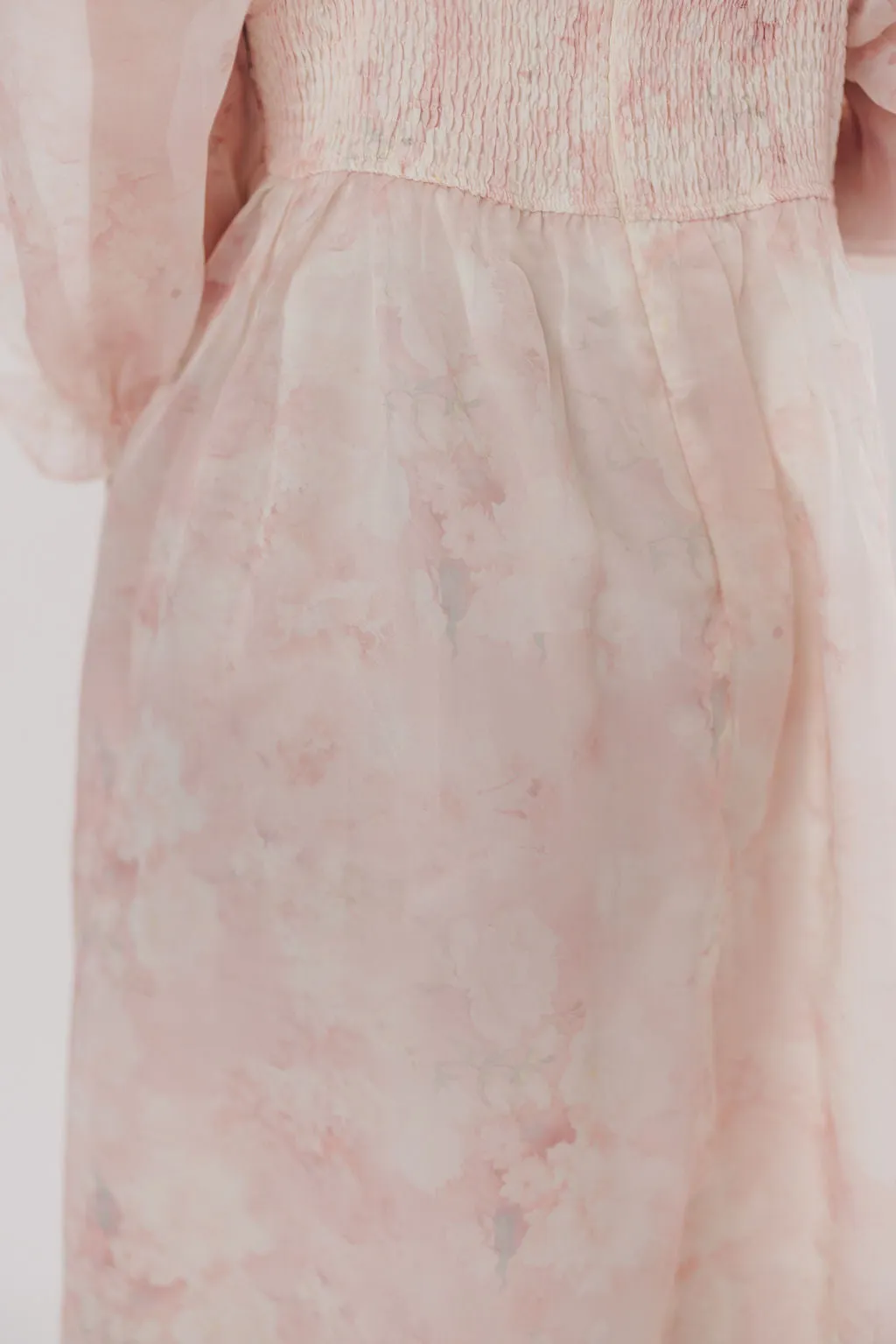 *New* Mona Maxi Dress with Smocking in Pale Pink Floral - Bump Friendly & Inclusive Sizing (S-3XL)