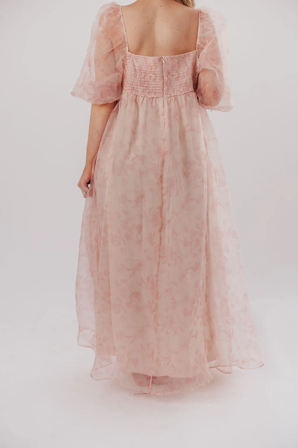 *New* Mona Maxi Dress with Smocking in Pink Floral - Bump Friendly & Inclusive Sizing (S-3XL)