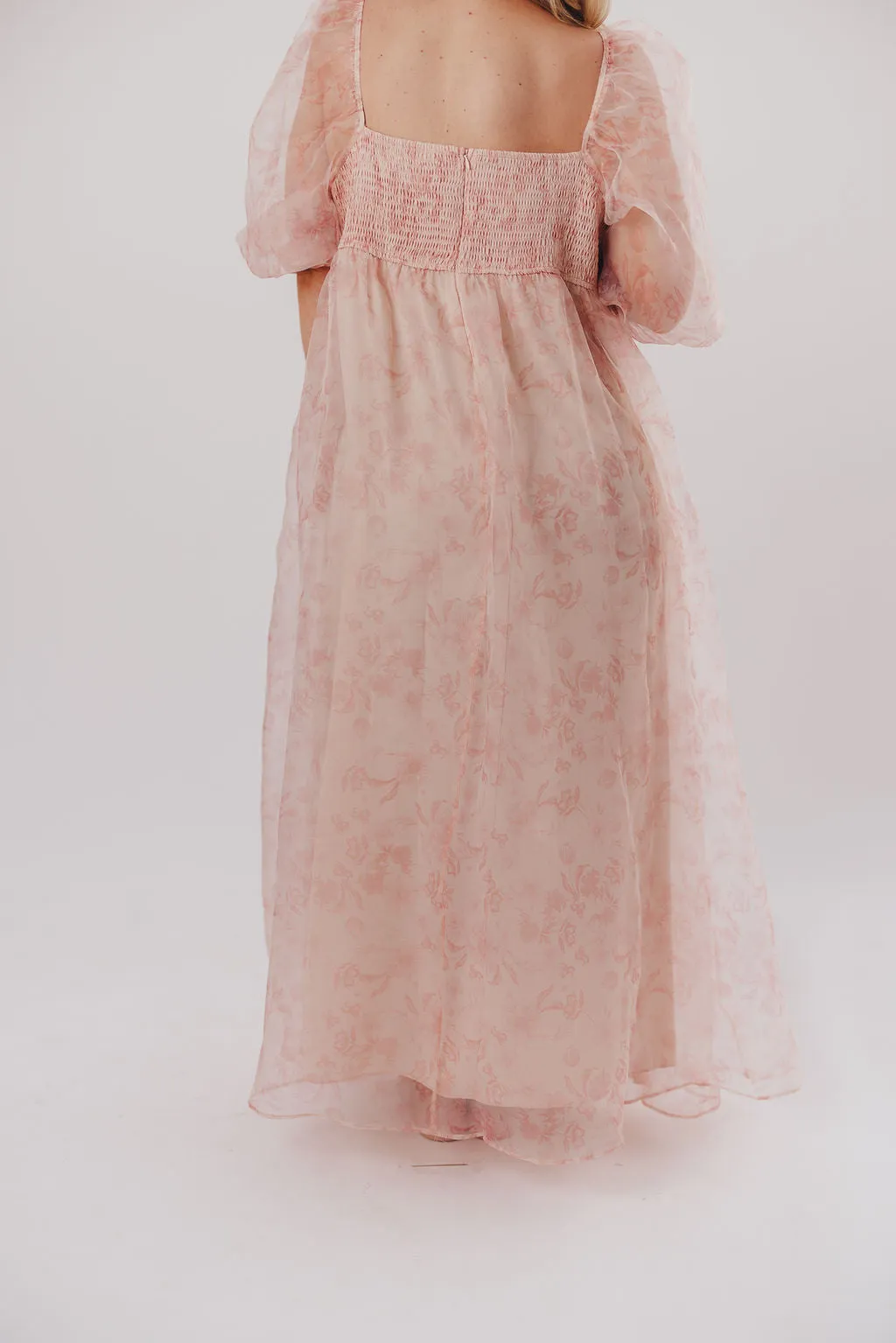 *New* Mona Maxi Dress with Smocking in Pink Floral - Bump Friendly & Inclusive Sizing (S-3XL)