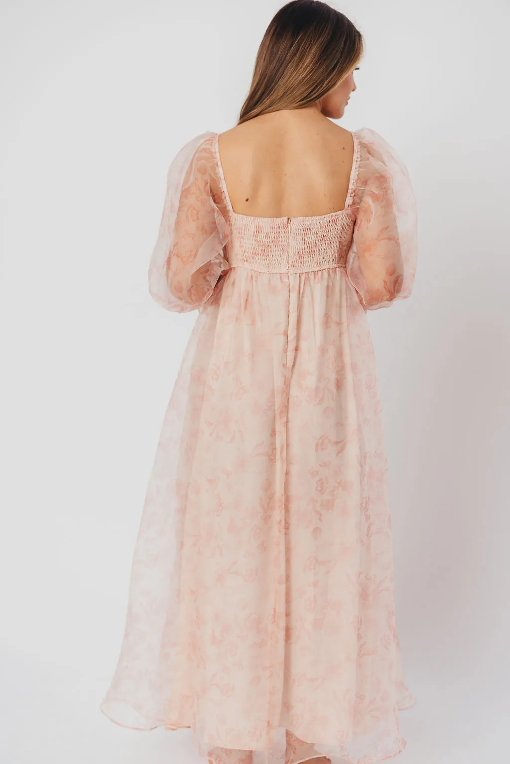 *New* Mona Maxi Dress with Smocking in Pink Floral - Bump Friendly & Inclusive Sizing (S-3XL)