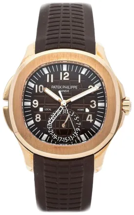 Patek Philippe Aquanaut Time Travel/ Rose Gold/ Chocolate Dial (Ref#5164R/001)