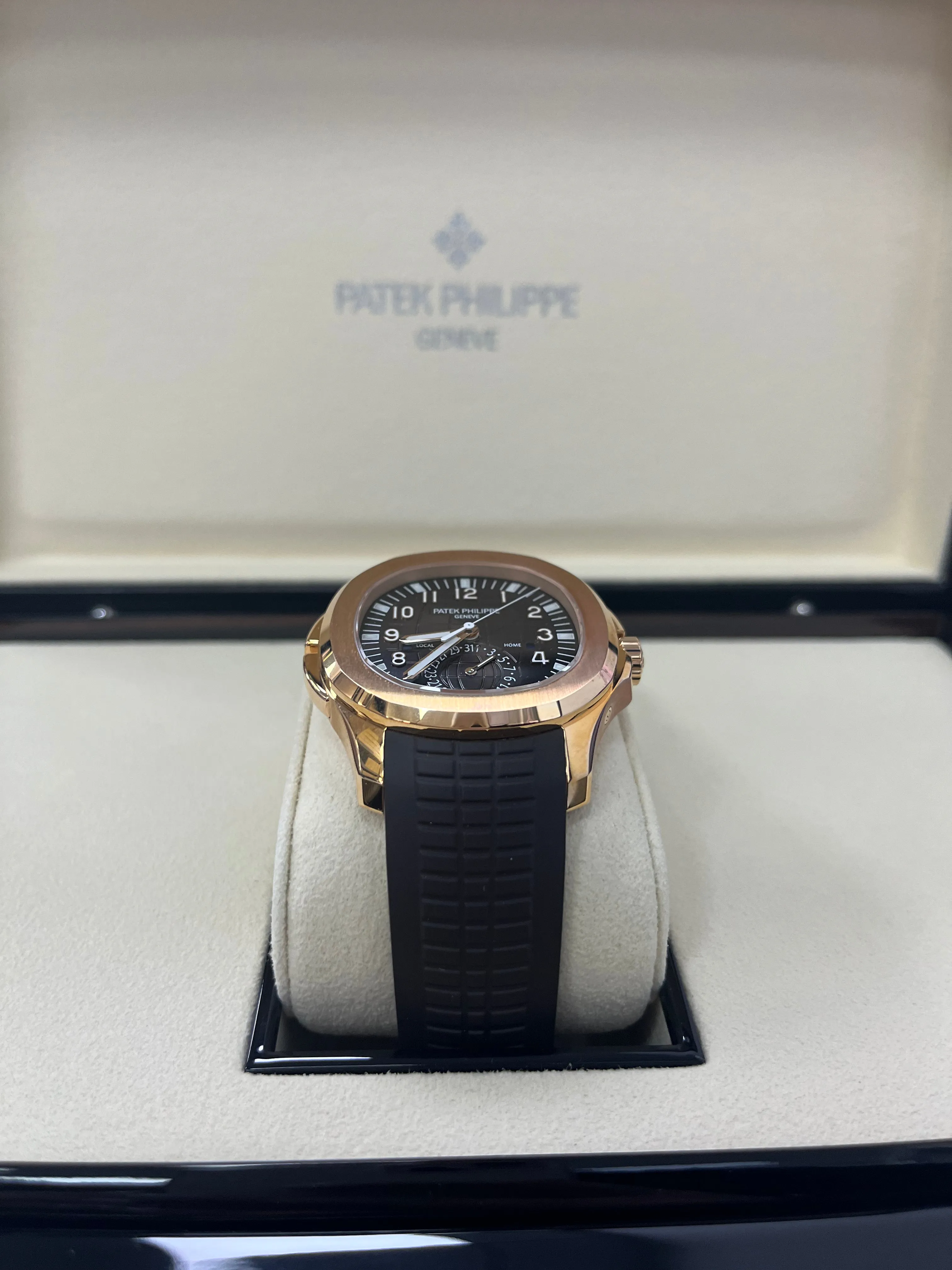 Patek Philippe Aquanaut Time Travel/ Rose Gold/ Chocolate Dial (Ref#5164R/001)