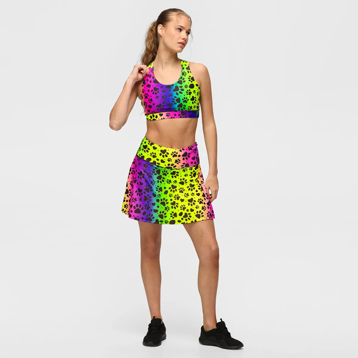 Pawfect Rainbow Skort